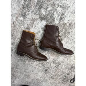 VTG Northampton Brown Leather Riding Boots Mens 7 Womens 8.5 England Equestrian